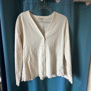 Madewell long sleeve top - cream
